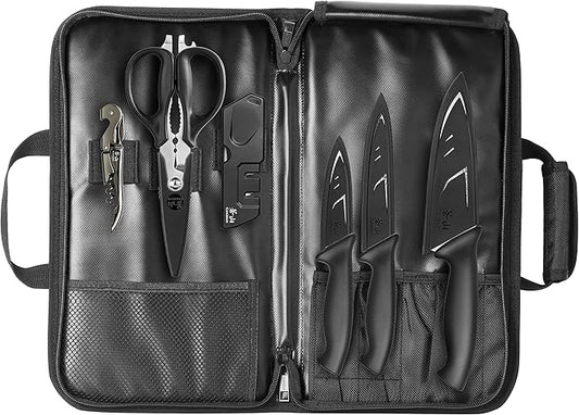 Cangshan Horizon Series 1026689 Swedish 14C28N Steel 7-Piece Travel Knife Bag Set
