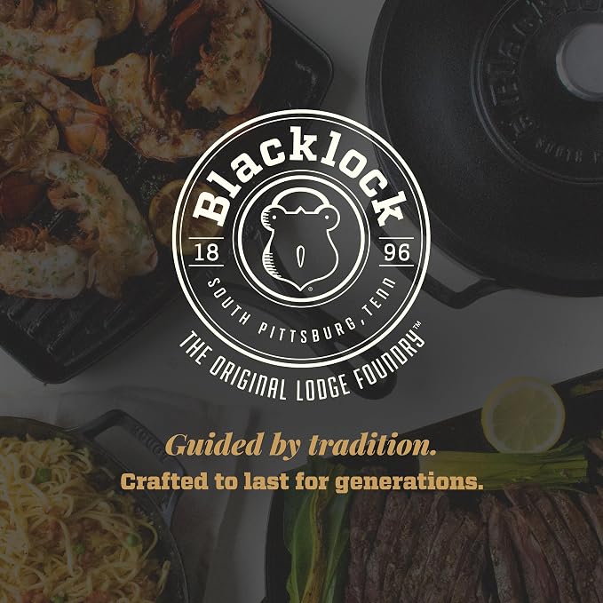 Lodge Blacklock 7" Triple Seasoned Cast Iron Skillet - Lightweight - Easy Cleanup - Premium Cookware