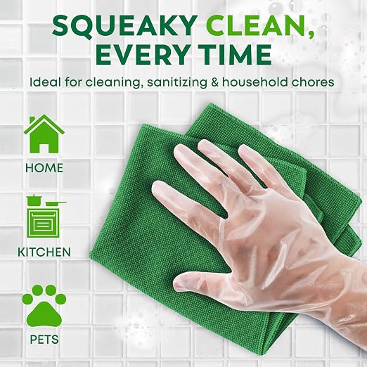 Keppi HD PROTECT Disposable Plastic Gloves 600 Pack (Large) – Food Safe, BPA & Latex-Free HDPE Gloves for Cooking, Food Prep, Kitchen Use, Serving & Crafts – Clear, Single-Use, Comfortable Fit