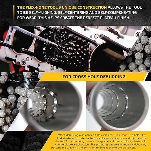Brush Research BC8M12 FLEX-HONE®, 0.315" (8mm) Diameter, 120 Grit, Silicon Carbide, For Mild Steel, Stainless Steel, Cast Iron and Softer Ferrous Materials