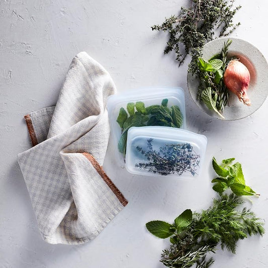 Stasher Premium Reusable Silicone Food Storage Bag, Snack, Aqua, 12 oz | Food-Safe Silicone, BPA-Free, Leak-Free, Eco-Friendly, Freezer, Microwave, Dishwasher, Oven Safe, Meal Prep, Snack Bags
