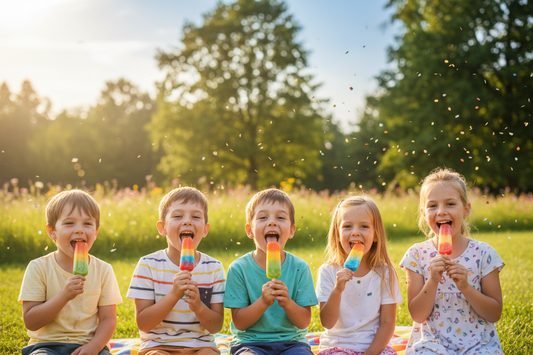 Cream Holder With Straw, Mess Free Popsicle Drip Catcher for Toddlers, Dishwasher Safe BPA Free, Fit Standard Stick Ice Pop (5 Colors)