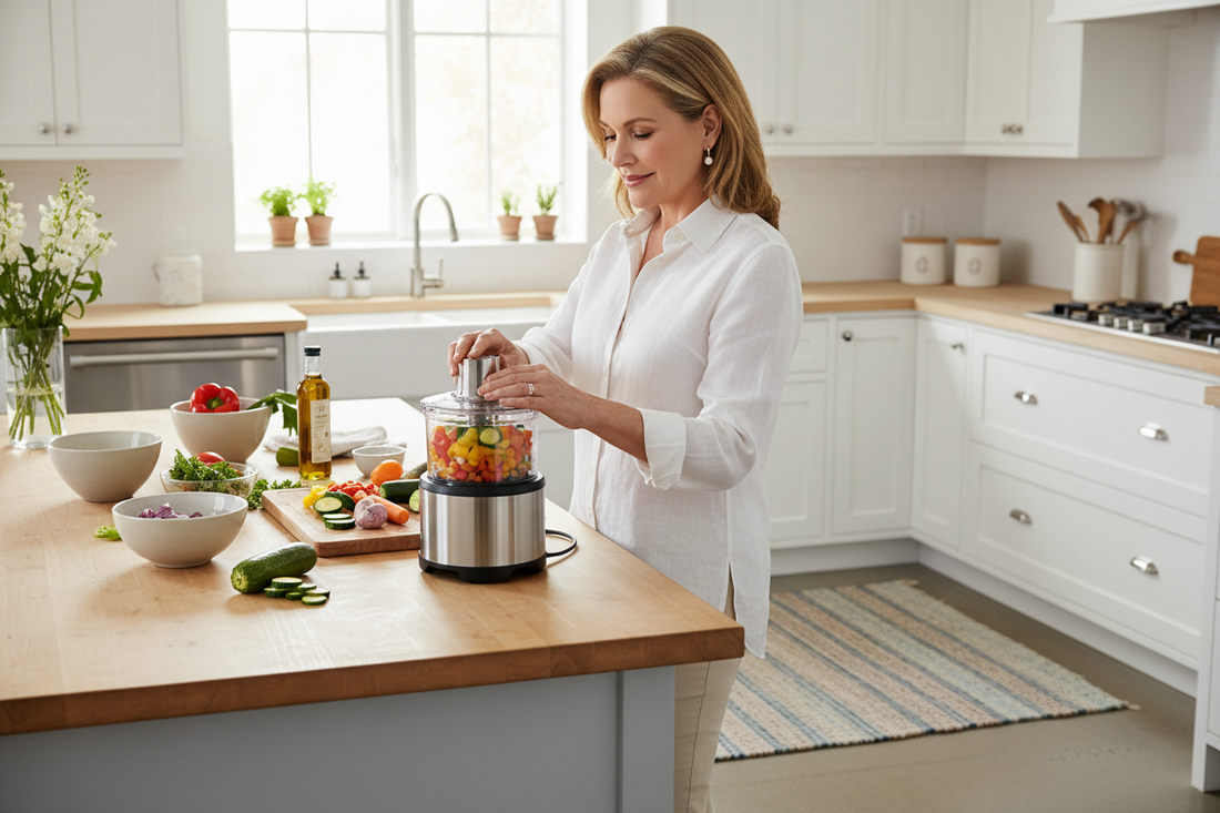 Make Meal Prep Easier with the Martha Stewart 3 Cup Electric Vegetable Chopper