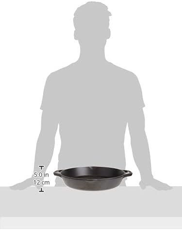 Lodge Pre-Seasoned Cast Iron Round Grilling Pan - Use on the Grill - Grilling Pan Designed to Protect Food from Falling Through the Grate - Cast Iron 12 Inch