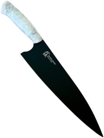 Middleton Made Knives Echo 8 Inch Chef Knife - Handmade Professional Chef Knife - Chefs Knife Made with AEB-L Stainless Steel - USA Made Knife - Great Chef Gifts - Pearl