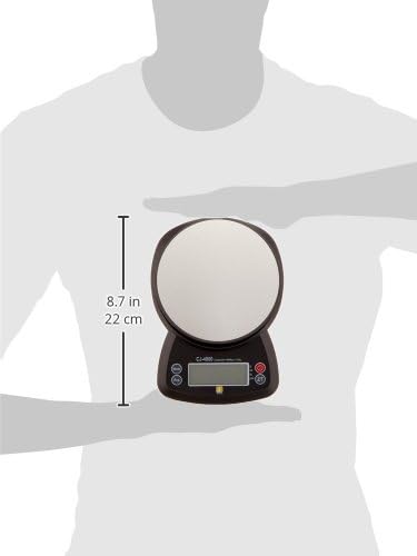 Jennings CJ-4000 Compact Digital Weigh Scale 4000g x 0.5g PCS JScale Black AC Adapter | 4000 G Capacity, 0.5 G Accuracy, Stainless Steel Tray, Tare and Pcs Count, AC Adapter Plus 3x Aaa Batteries Included
