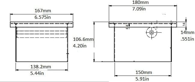 Rattleware Stainless Steel Open Bottom Knock Box Chute with Rubber Bar,6in | Open-bottom puck disposal
