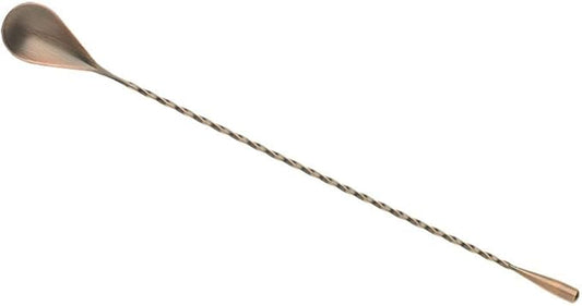 Barfly Bar Spoon, Teardrop End 11 13/16" (30 cm), Antique Copper
