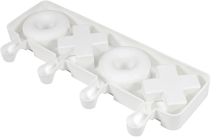 Eforcase Popsicle Molds, Silicone Ice Pop Cake Molds, 4 Cavities, Various Shapes & Colors, Easy to Remove, Reusable