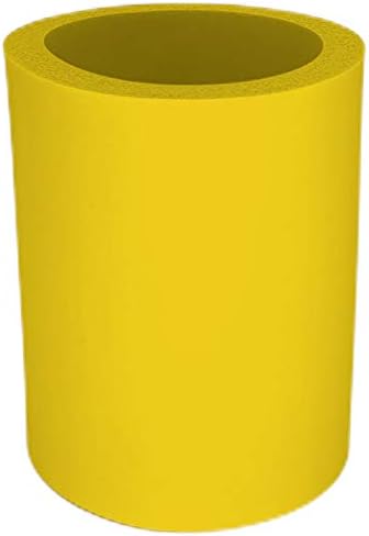 Blank Thick Foam Old School Can Cooler (6 Pack, Yellow)