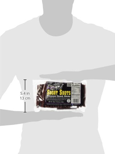 Buffalo Bills Habanero Short Shots Beef Sticks, 3.5"Sticks/30 Oz Bag | Gluten Free, Ideal For Road Trips, Officesnacks, Hiking, High Protein Snack, Made In The USA, 100% Us-Raised Beef, 120 Sticks