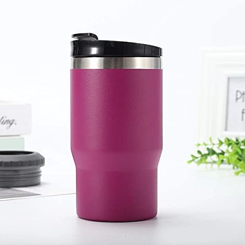 4 in 1 Stainless Steel Can/Bottle Insulator, 14oz Two-Way Lids SUS Insulated Can Cooler, Beer Bottle holder (Rose red)