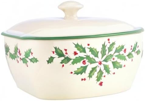 Lenox 847117 Holiday Covered Casserole, Christmas Theme