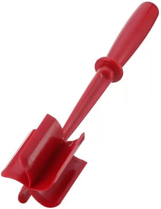 Meat Chopper for Hamburger, Professional Heat Resistant Masher Smasher Kitchen Tool for Turkey Ground Beef, Multipurpose Chopper Mincers Gadgets for Potato Fruits Vegetable (Red, 1PCS)