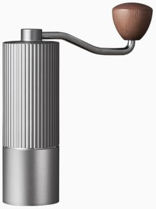 Manual Coffee Grinder, Adjustable Grinding Settings, Stainless Steel Burrs, Portable Hand-Cranked Coffee Grinder, For Espresso, Drip Filter, French Press Filter (Style B-White)