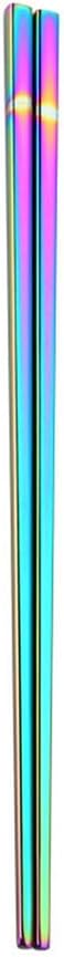 Stainless Steel Chopsticks,Reusable ,Dishwasher Safe , Easy to Use（1 pairs,Rainbow）