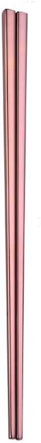 Stainless Steel Chopsticks,Reusable ,Dishwasher Safe , Easy to Use（1 pairs,Rose gold）