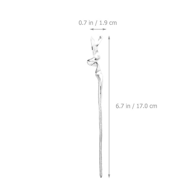 Lurrose 2 Pcs Chinese Hair Sticks Metal Hair Pins for Buns Vintage Accessories Women Styling Tools for Weddings Parties Daily Use