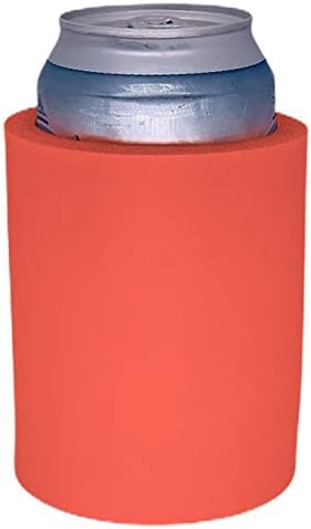 Blank Thick Foam Old School Can Cooler (6 Pack, Pink)