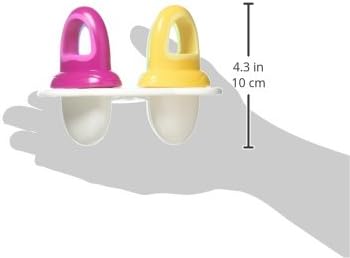 Nuby Popsicles Molds 1 Pack 4 Handle - Garden Fresh Fruitsicle Frozen Pop Tray - Multicolored Popsicle Molds For Kids, Baby Essentials