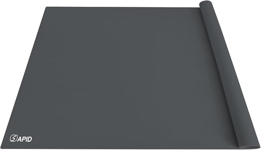 Extra Large Silicone Mat Kitchen Counter Heat Resistant Table Mat 36" x 24" | Place Mats Countertop Protector, Thick Placemats Washable Silicone Mats for Kitchen Counter Dining Table Mat, DarkGrey, Sapid