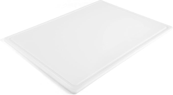 Farberware Cutting Board for Kitchen, Extra Large 15 x 20 Inch Plastic Cutting Board with Deep Juice Groove, Reversible, Dishwasher Safe, White