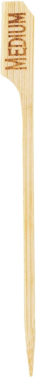 Restaurantware RW Smart 4 Inch Medium Steak Markers 1000 Disposable Meat Marker Sticks - Sturdy Paddle Design Bamboo Steak Temperature Markers For Barbeques Parties Or Buffets