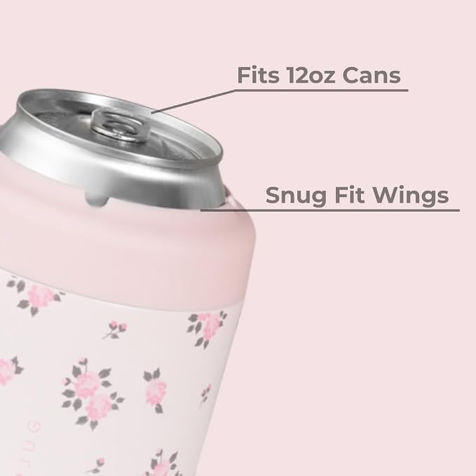 HydroJug Can Cooler 12 oz, Stainless Steel Can Holder, Wildrose
