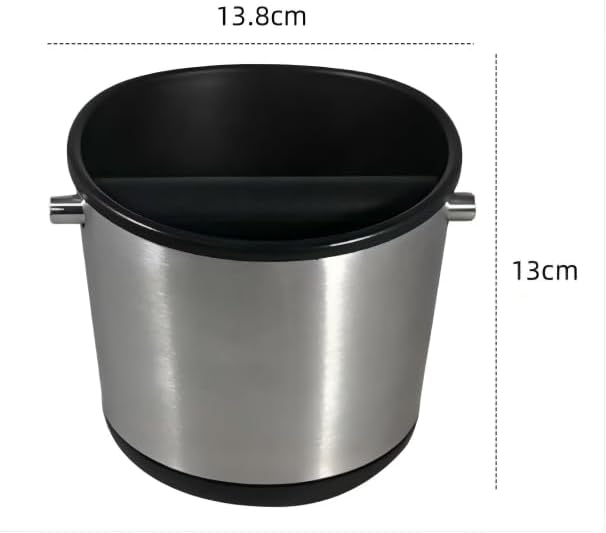 Knock Box for espresso Portafilters, 10cm Opening with Anti-Slip Base & Detachable Knock Bar, Quiet Silicone Sleeve Design stainless steel knockbox Avoid coffee grounds splashing (small)
