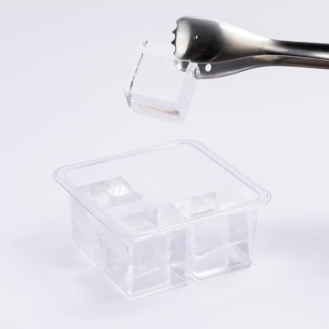 Klaris 2-Inch Ice Cube Storage Containers, 5-Pack with Lids for Freezer | Klaris 2-Inch Ice Cube Storage Containers, 5-Pack, Stackable, Freezer Safe, Fits 2-Inch Ice Cubes & Spheres