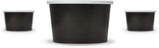 UNIQ [1,000 Count] Perfect for Halloween Black Paper Ice Cream Cups - 4 oz Small Dessert Bowls! Frozen Dessert Supplies