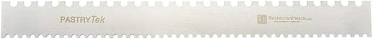 Restaurantware 19.8 Inch x 2 Inch Cake Comb 1 Semicircle Decorating Comb - Double-Sided Assorted Edges Stainless Steel Icing Smoother For Decorating Or Sculpting Desserts