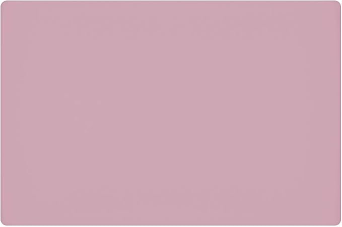 23.6'' by 15.7''Flexible Silicone Placemat Non Slip Waterproof Heat Resistant Dinner Table Mat (Light Pink-1 Pcs)