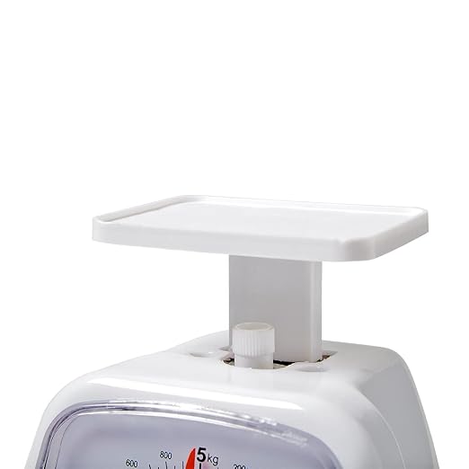 hand2mind Dual-Dial Analog Platform Scale, 5 Kg, Plastic, Kitchen, Weighing, Classroom, Elementary, Teacher Supplies