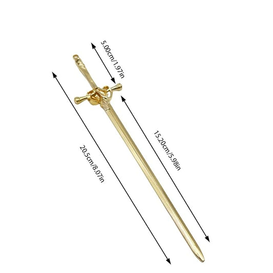 2 Pcs Girls Chopsticks Vintage Hair Sticks Hairpins Vintage Hair Accessories for Women Girls Long Hair (Golden)