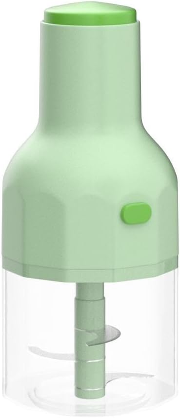 Brieftons Express Small Manual Food Chopper, 2-Cup: Hand Chopper with Container, Push-Down Pump Onion Chopper, Garlic Chopper, Green Veggie Cutter for Salsa, Salad, Coleslaw, Baby Food, Indian Cooking