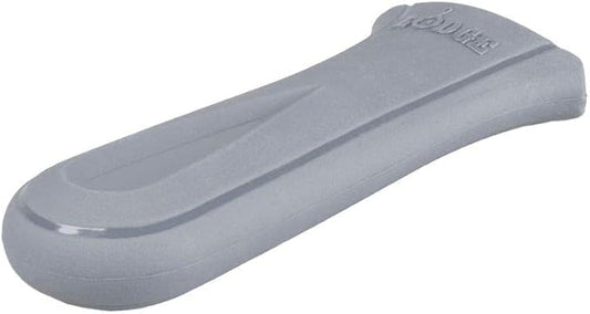 Lodge Deluxe Silicone Hot Handle Holder - Dishwasher Safe Hot Handle Holder Designed for Lodge Cast Iron Skillets 9 Inches+ w/Keyhole Handle - Reusable Heat Protection Up to 550° - Stone