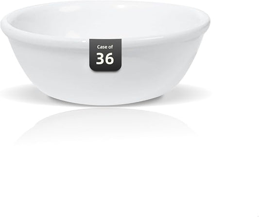 Stoneware Narrow Rim Commercial Grade Dinnerware, Bright White Fruit 4.5oz, Case of 36