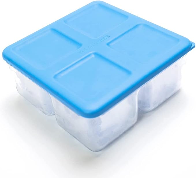 True Cubes Crystal Clear Ice Tray with Lid – Stackable 2"x2"x2" Mold for Space-Saving, Sturdy, Bartender-Quality Ice – Perfect for Cocktails, Whiskey, and Drinks at Home, Ready-to-Serve Convenience