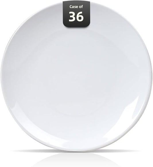 Stoneware Coupe Commercial Grade Dinnerware Bright White, Plate 6.5", Case of 36