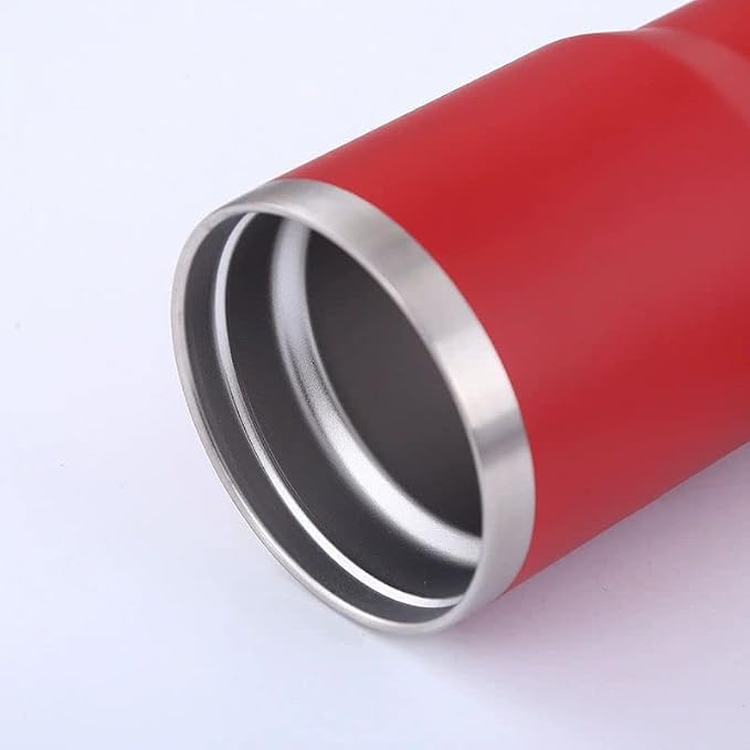 14oz 4 in 1 Stainless Steel Can Cooler Beer Bottle Insulator With 2 Lids for 12oz can&bottle, Double walled insulated Thermocooler &Travel Mug Holder Keeping Your Bevearge Cold (Red)