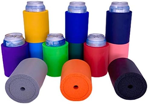 Blank Thick Foam Old School Can Cooler (Variety Color 12 Pack)