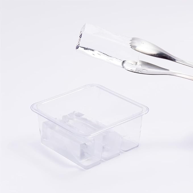 Klaris Collins Ice Cube Storage Containers, 5-Pack with Lids for Freezer | Klaris Collins Cube Storage Containers, Freezer Storage, Stackable Design, Holds 15 Collins Ice Cubes