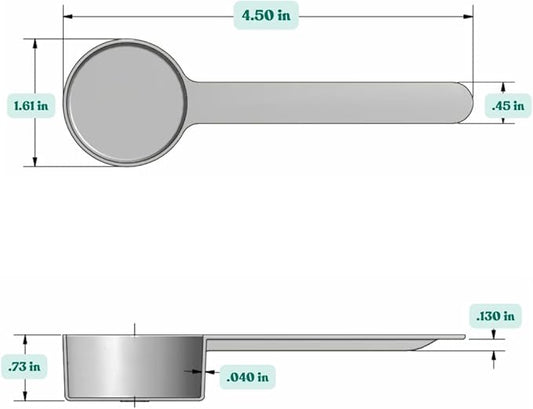 4 Teaspoon (20 mL) Long Handle Scoop for Measuring Coffee, Pet Food, Grains, Protein, Spices and Other Dry Goods (Pack of 25)