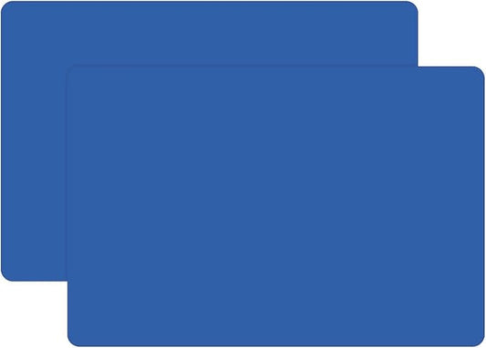 2 PCS Silicone Mats for Kitchen Counter, 23.6" by 15.7" Multipurpose Mat,Heat Resistant Nonskid Table Mat for Air Fryer to Site on, Countertop Protector Classic Blue