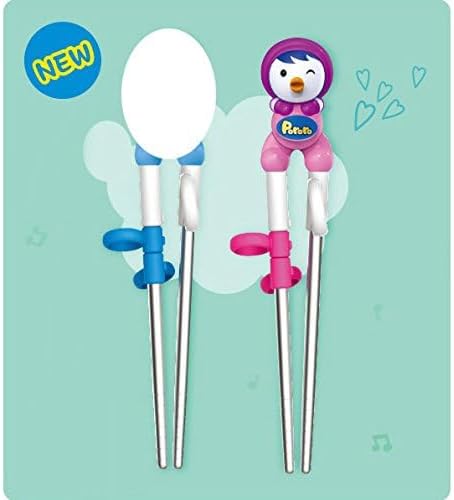 Petty Training Chopsticks for Right-hand Children Kids Stainless Steel, Edison Friends Chopsticks, Made in Korea