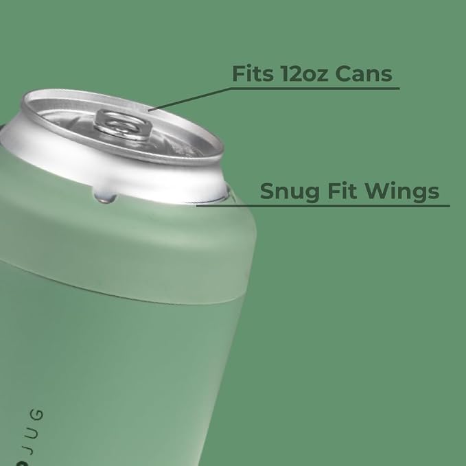 HydroJug Can Cooler 12 oz, Stainless Steel Can Holder, Sage
