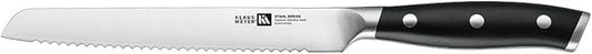 Klaus Meyer Stahl High Carbon Exclusive German Steel 6 inch Utility Serrated Knife (Black)