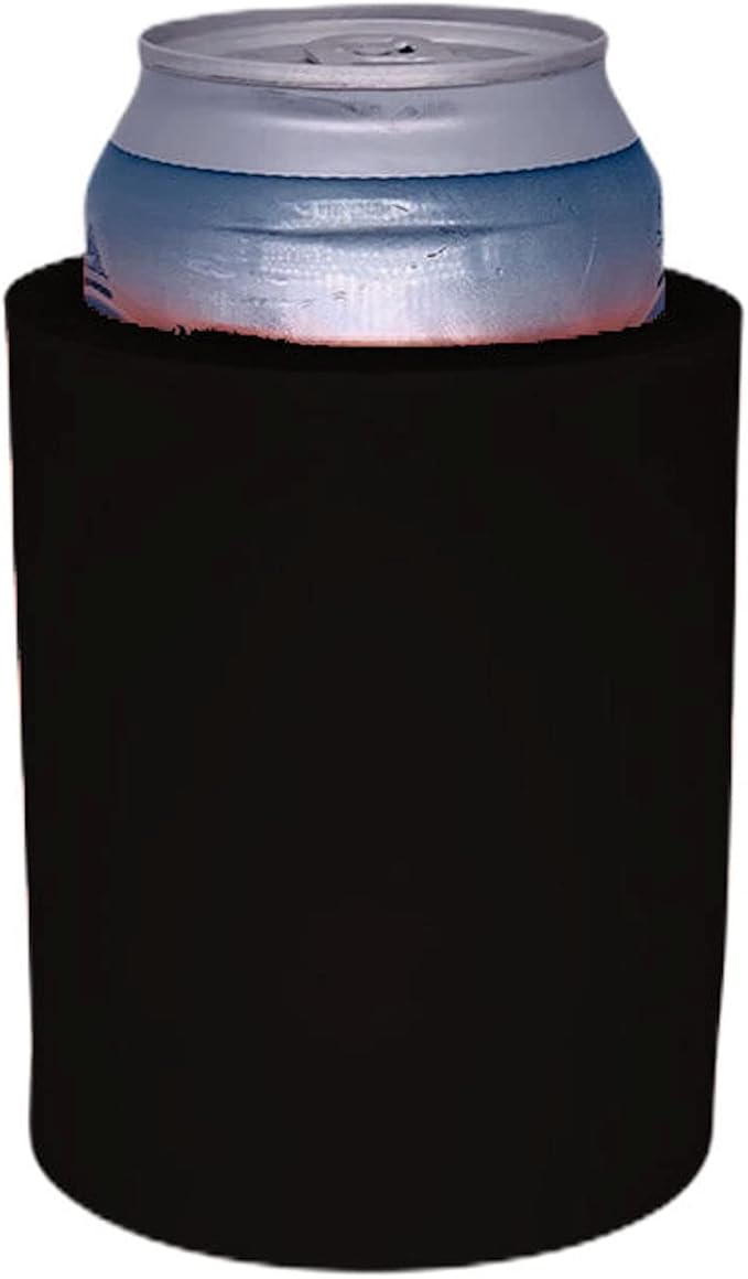 Blank Thick Foam Old School Can Cooler (2 Pack, Black)