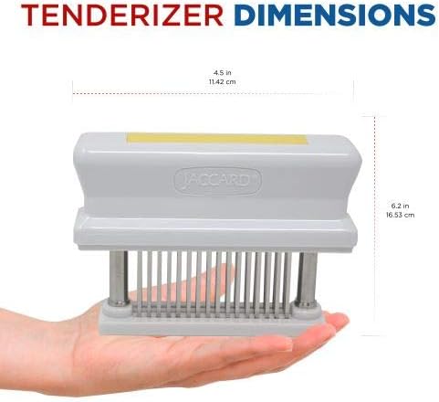 Jaccard 200348T, 48 Blade Durable Meat Tenderizer with Stainless Steel Razor Sharp Needle, Cooking Gadget for Tenderizing Chicken, Beef, Pork, Veal, BBQ, Yellow